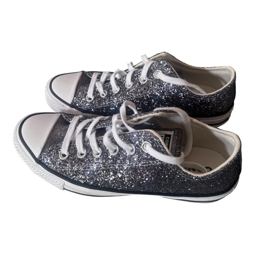Converse Sneakers Womens sz 7 All Star Chuck Taylor Silver Glitter